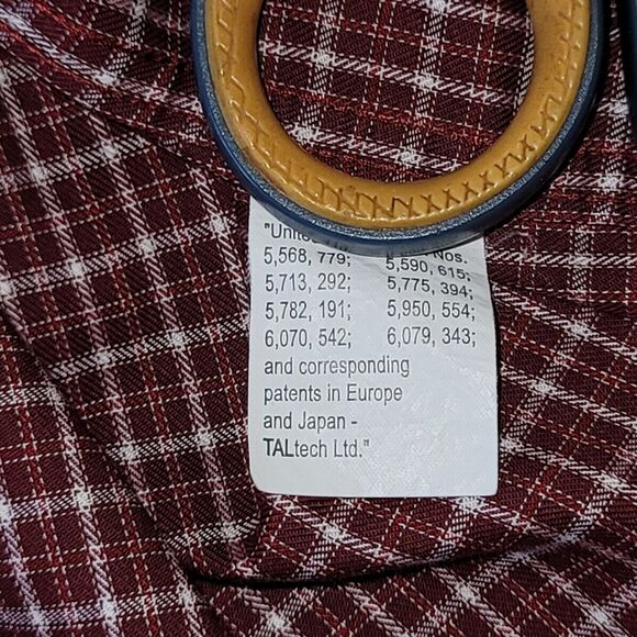 L. L. Bean Men’s Button-down Shirt SS Cotton Gingham Burgundy XXL - Picture 9 of 10